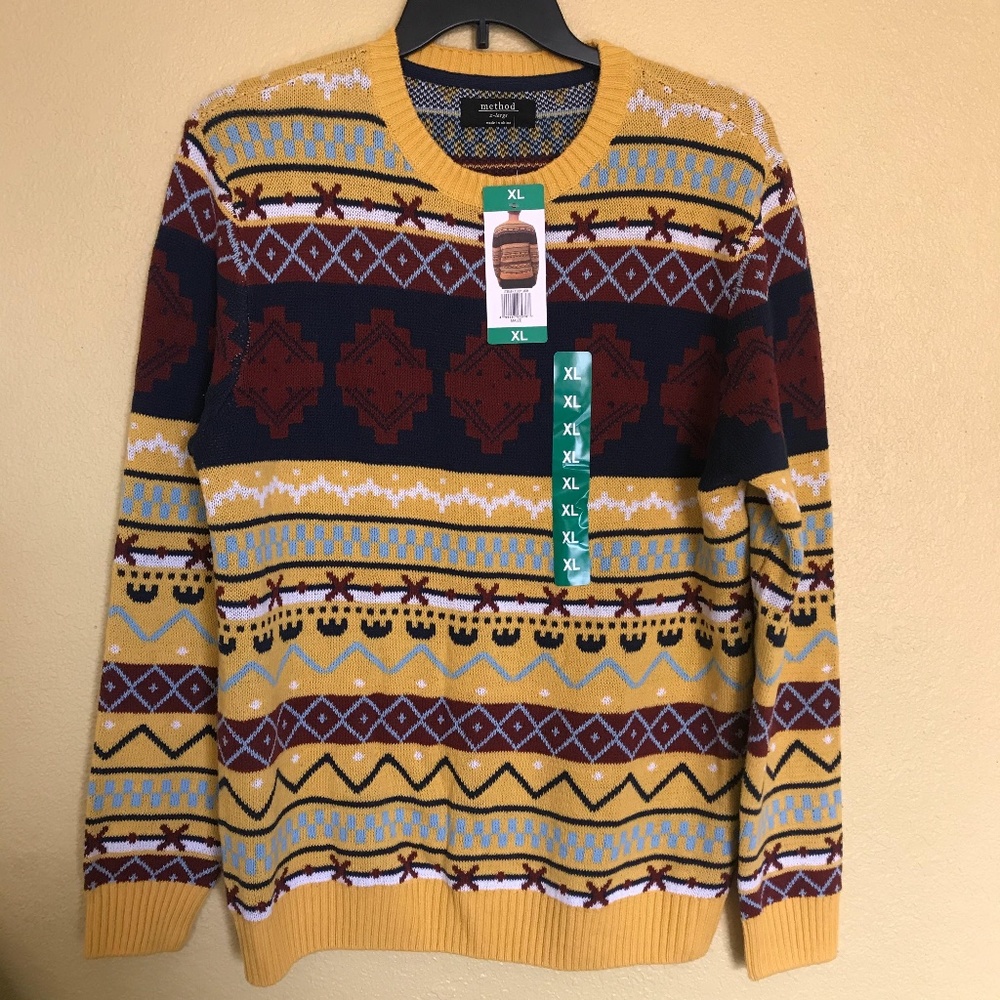 Method Brand Men's Pullover Multicolor Sweater